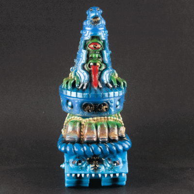Obake Synth Tank GID Blue w Green Face